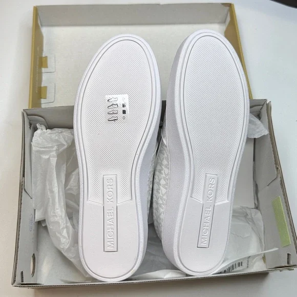 Michael Kors Women's Keaton Slip-On in Bright White- Size 7 - Picture 7 of 8